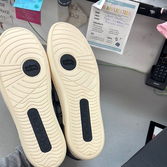 Coach Navy and Cream Sneakers - Picture 5 of 5